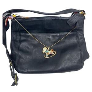Coach Black Crossbody Bag Customized with Applique